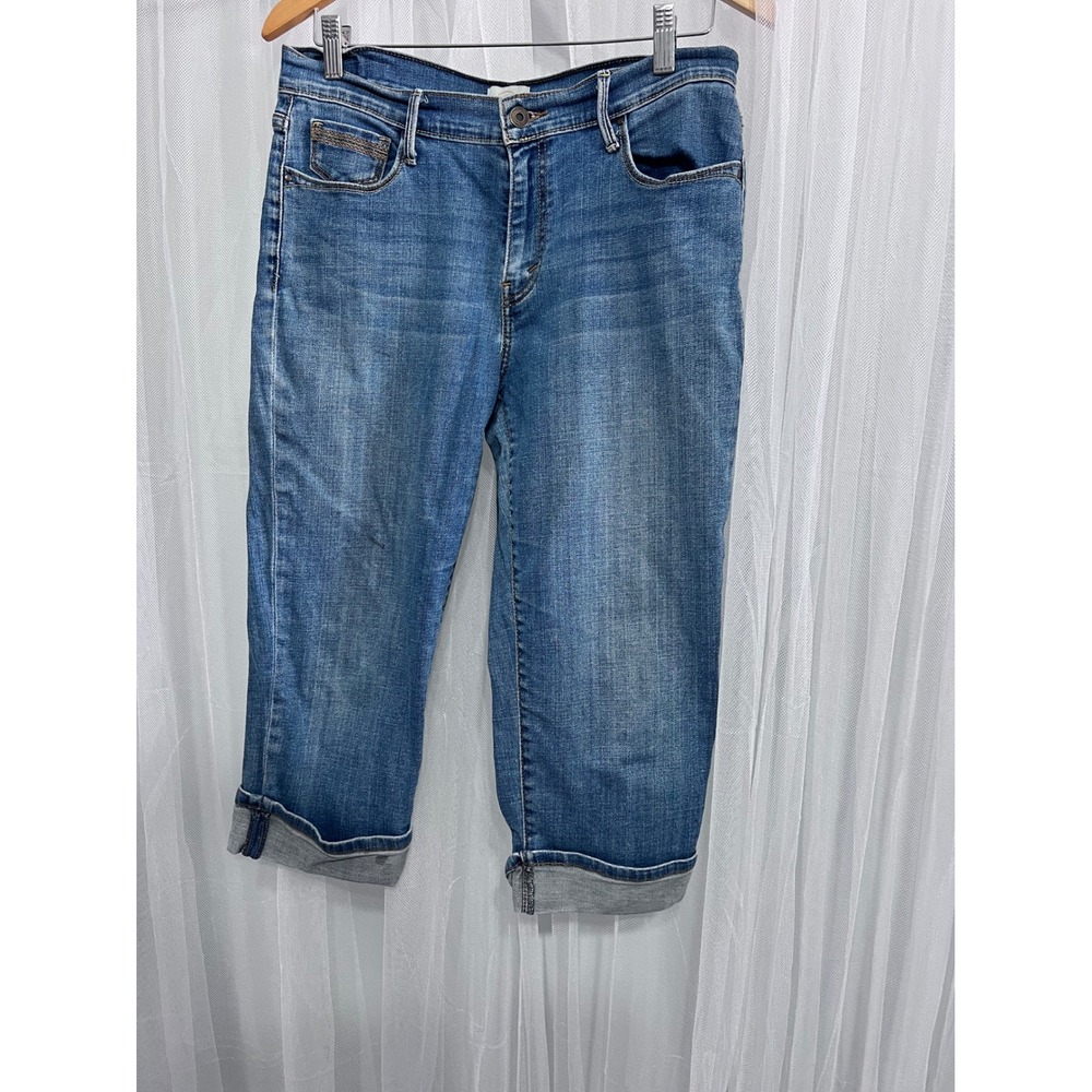 Levi Strauss & Co Womens Medium Wash Denim Capri‎ Cropped Jeans Blue